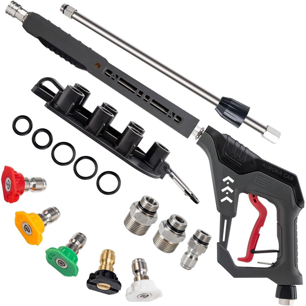 Power Washer Gun Replacement - Pistola de lavado con cabezal giratorio,