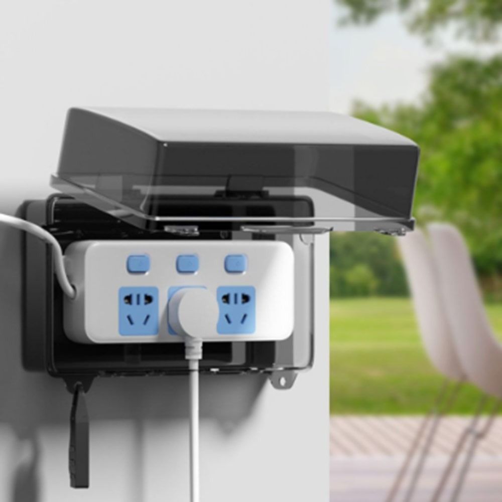 Outdoor Power Strip Weatherproof - Caja de Plástico Resistente para Enchufes,