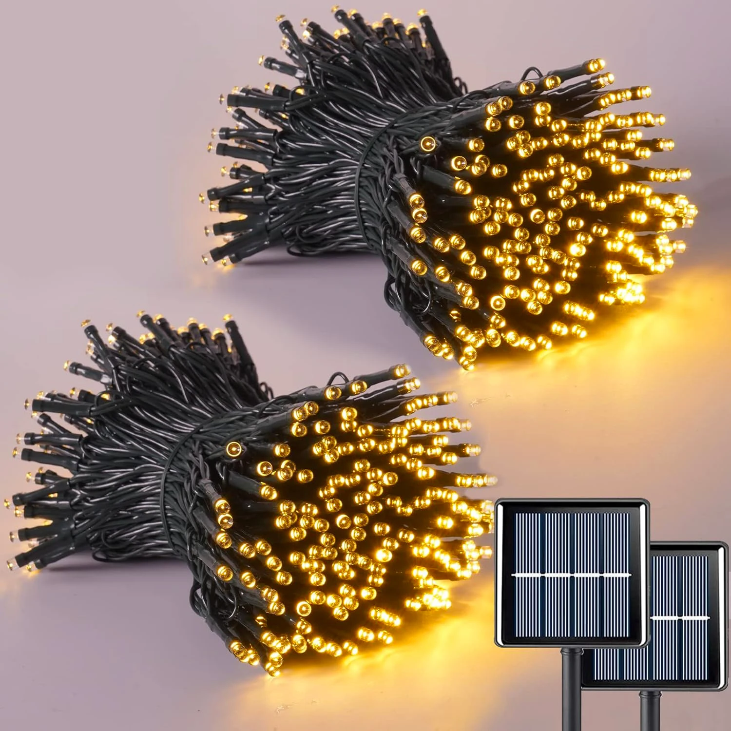 Outdoor Power Outlet Solar - Cadena de luz Solar LED, 8