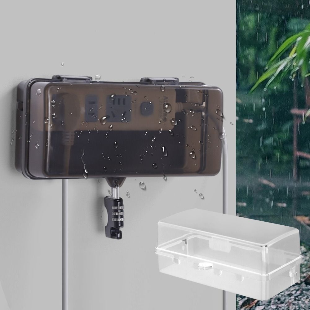 Outdoor Power Strip Weatherproof - Caja de Plástico Resistente para Enchufes,