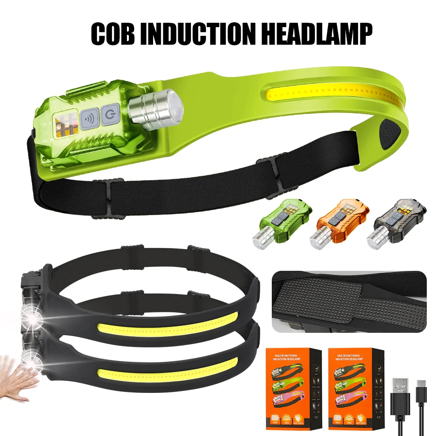 Outdoor Power Lights - Potente linterna frontal LED, linterna frontal