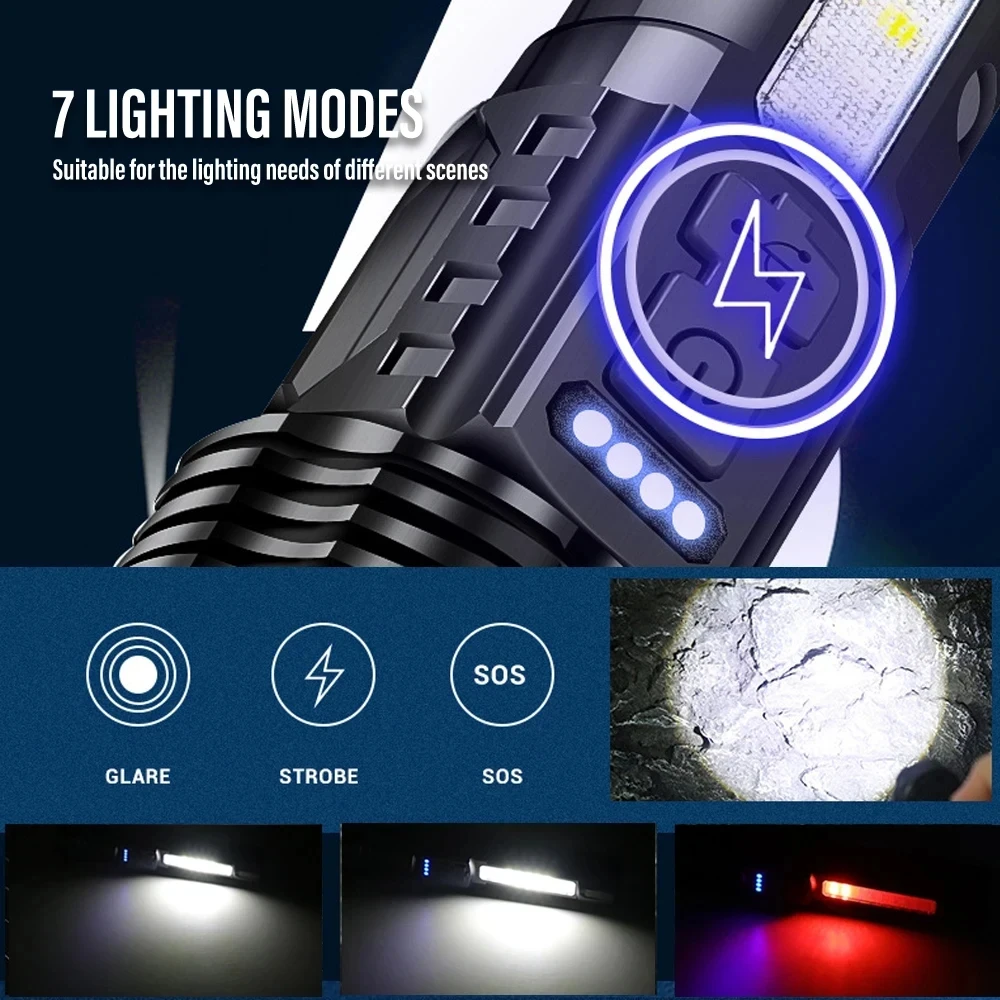 Potente linterna LED, luz de C - Outdoor Power Lights reseña y precio