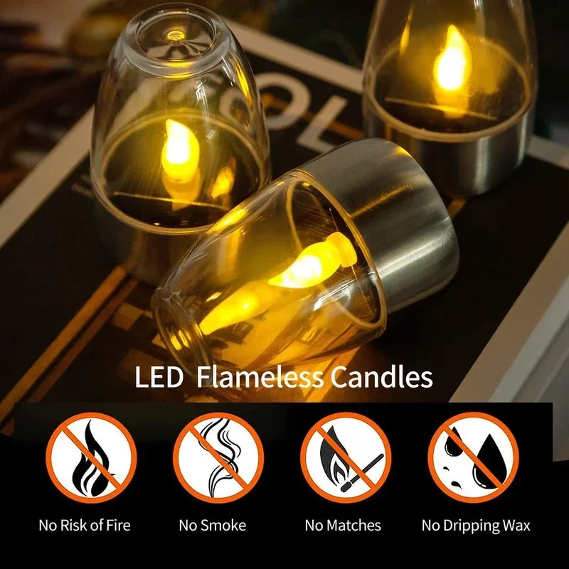 Velas sin llama alimentadas po - Outdoor Power Outlet Solar reseña y precio