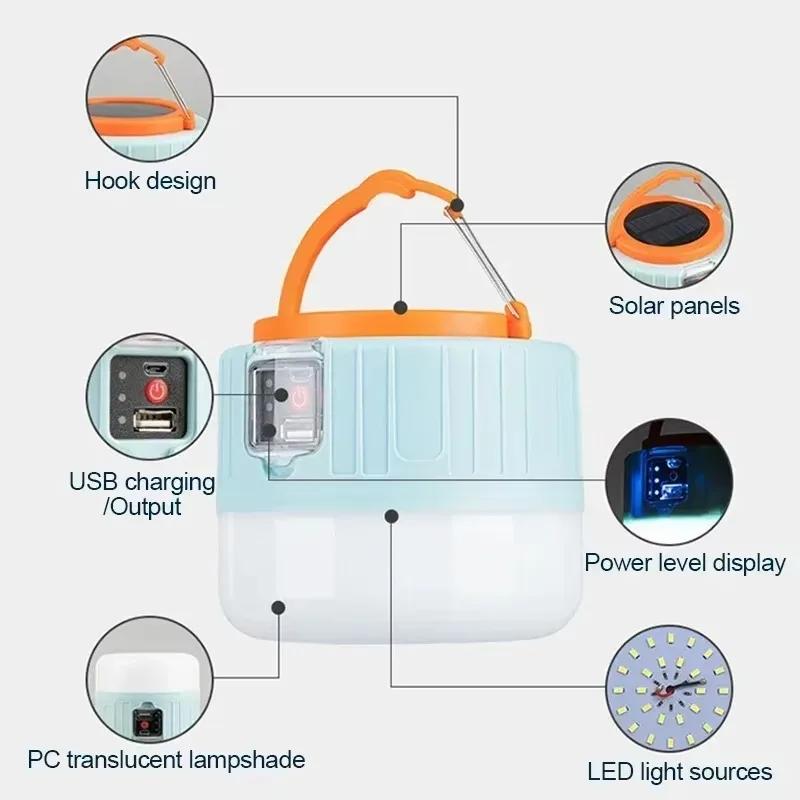 Linterna Solar para acampar, l - Outdoor Power Lights reseña y precio