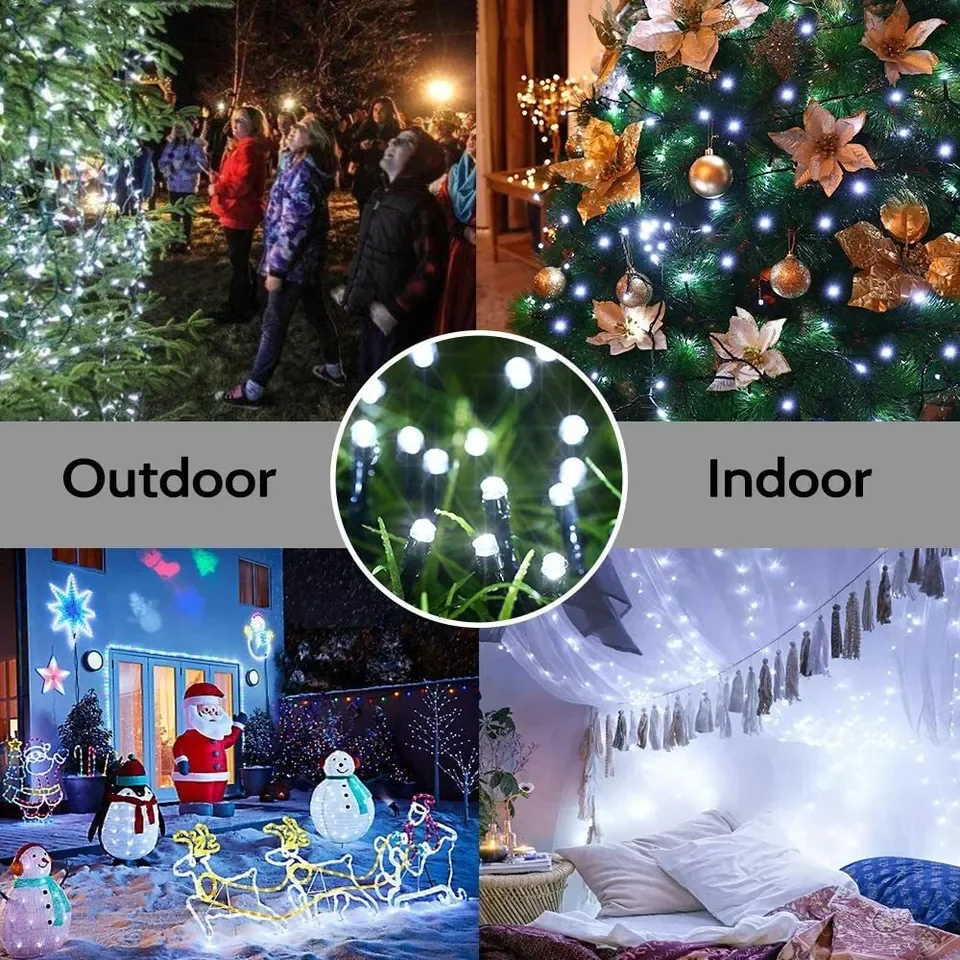 Cadena de luz Solar LED, 8 fun - Outdoor Power Outlet Solar reseña y precio