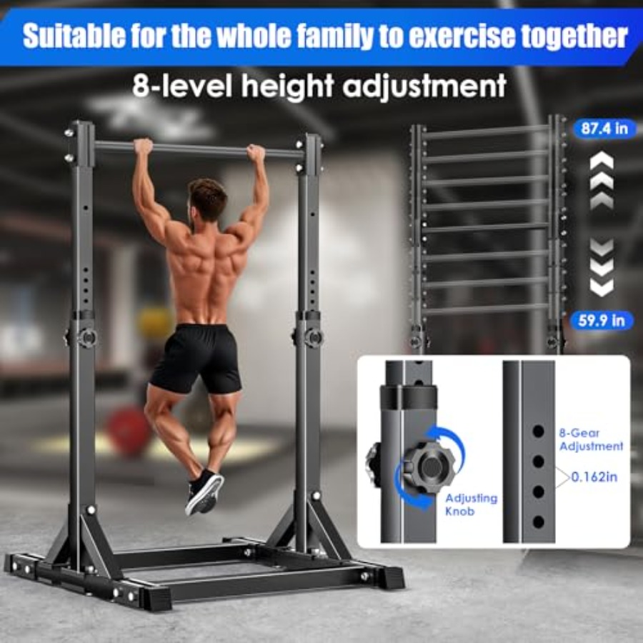 Barra de dominadas ajustable i - Outdoor Power Tower Pull Up Bar reseña y precio