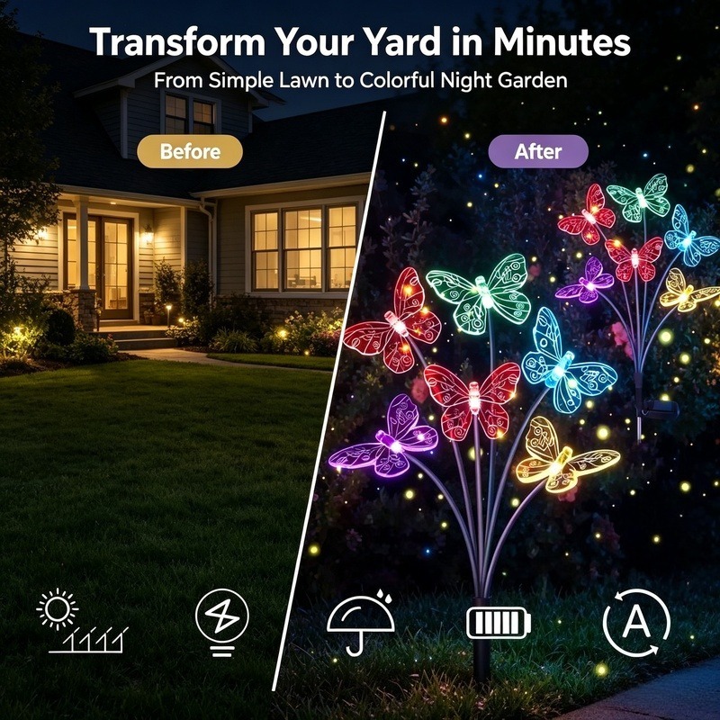 Luces de Mariposa con Energía  - Outdoor Power Lights reseña y precio