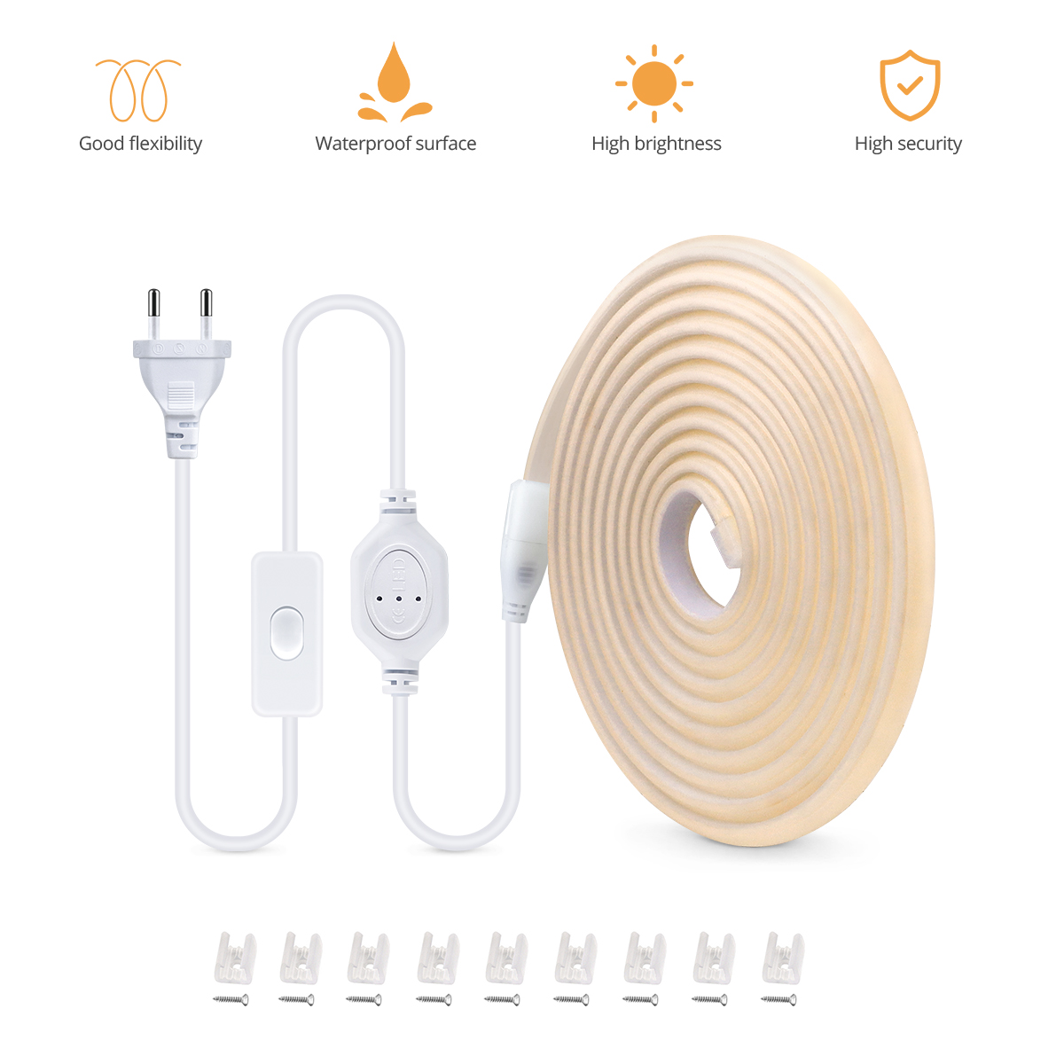 Tira de luces LED COB de 110V  - Outdoor Power Strip Weatherproof reseña y precio