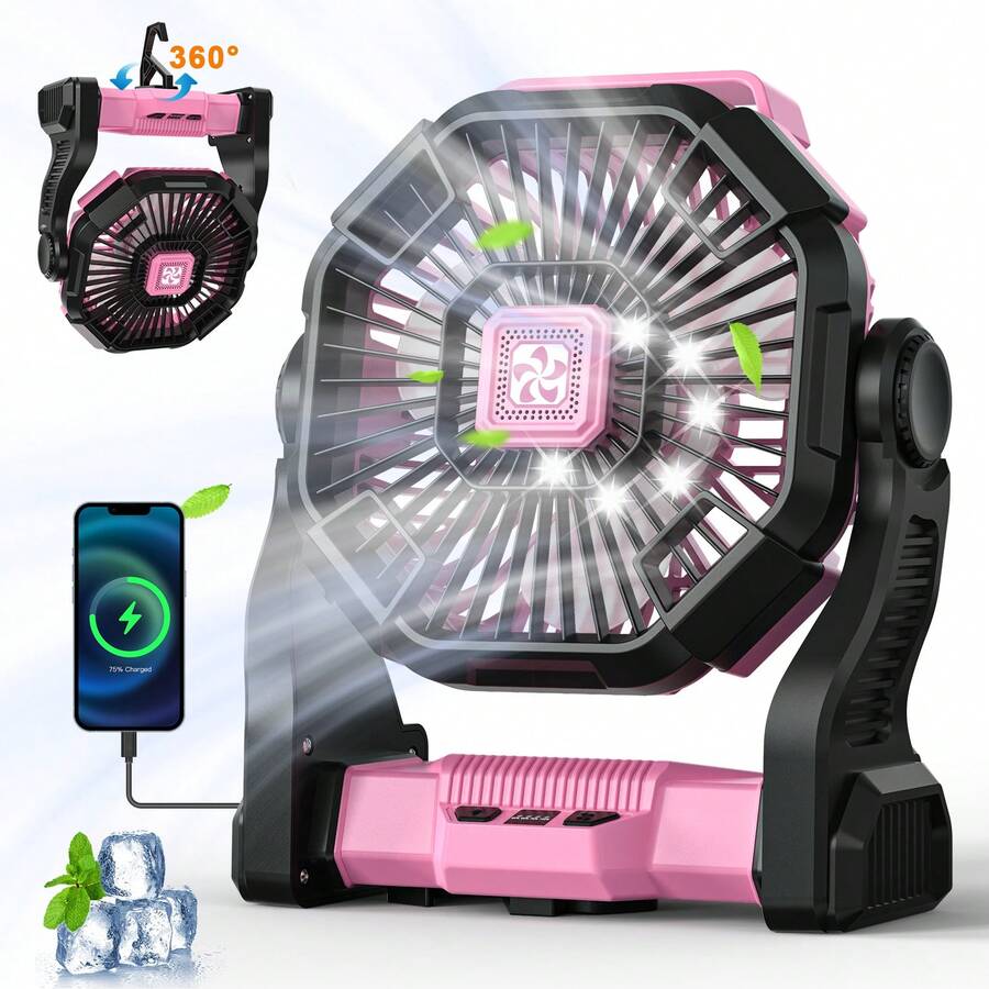 Ventilador portátil con baterí - Outdoor Power With Timer reseña y precio
